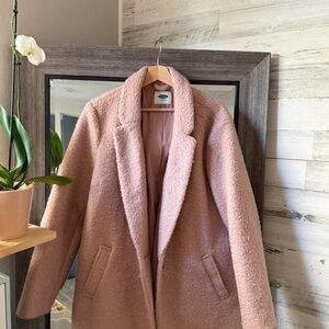 Old Navy Women's Dusty Pink Teddy Jacket